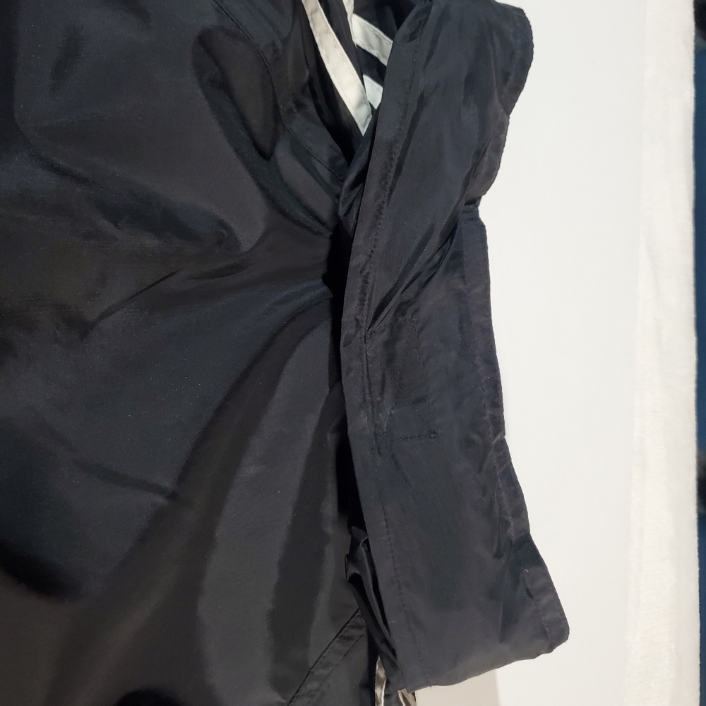 Adidas Men's Black and White Windbreaker Jacket With Hidden Hood - Picture 3 of 12